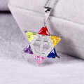 personnalisé fantaisie nouveau design étoile évidé bijoux couleur pendentif